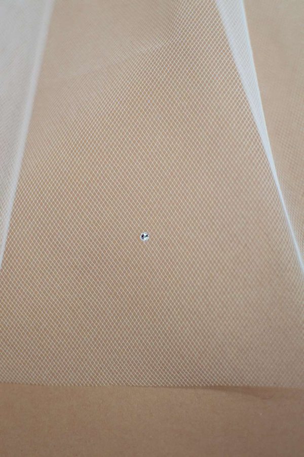 Pixie diamante beaded veil closeup