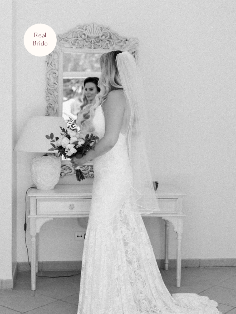 Faith veil on real bride