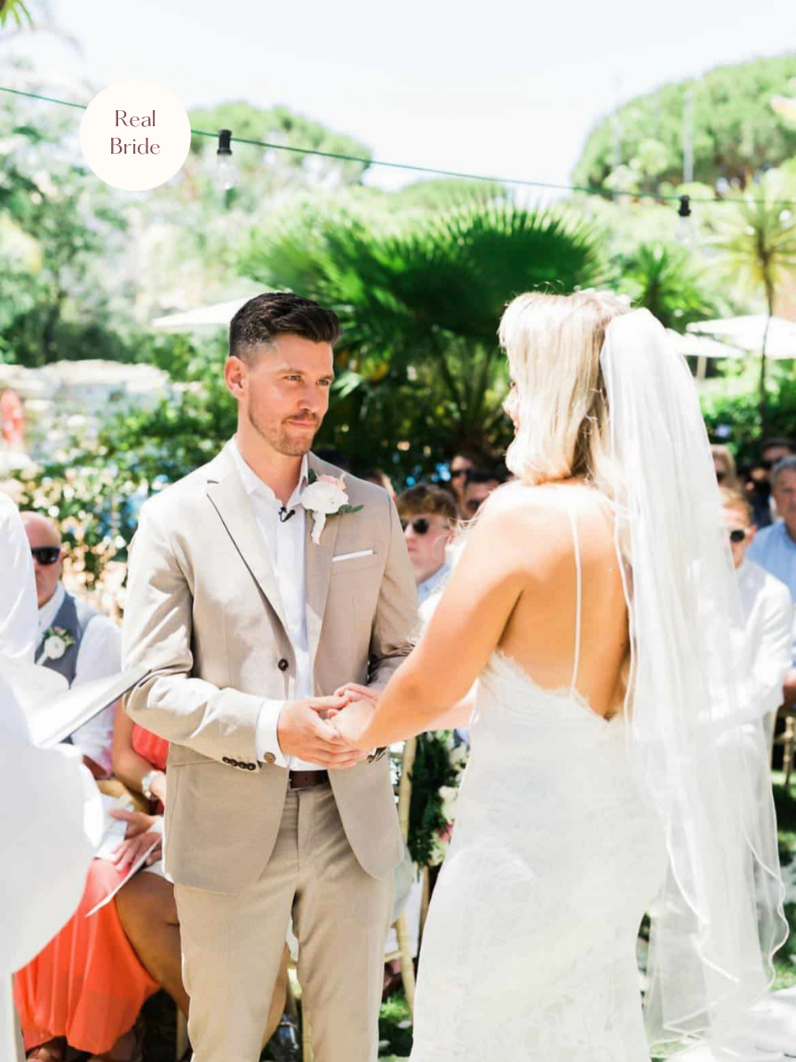 Faith veil on real bride