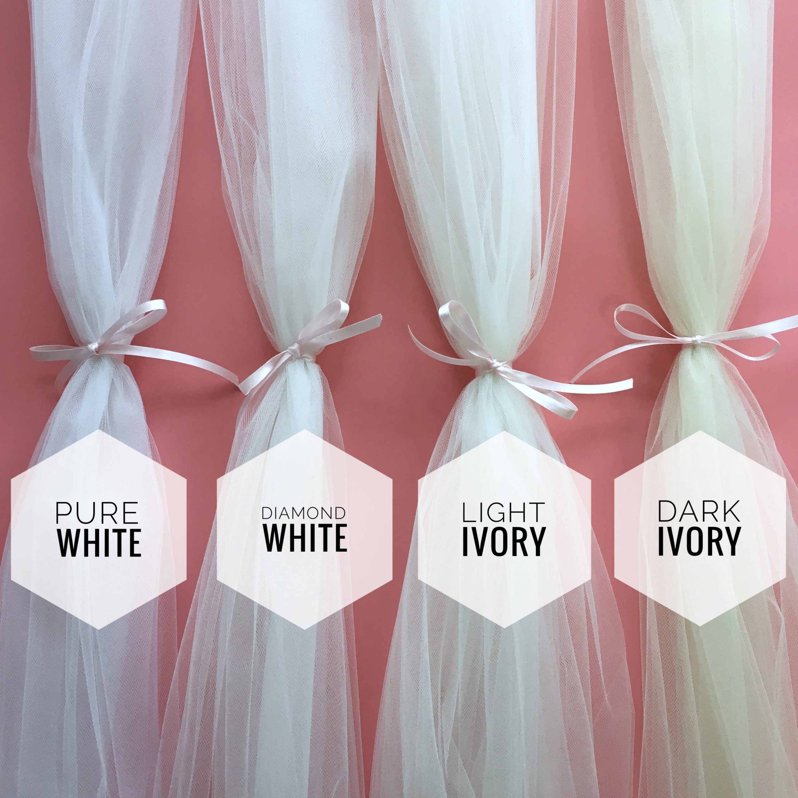 White to dark ivory - veil colour guide