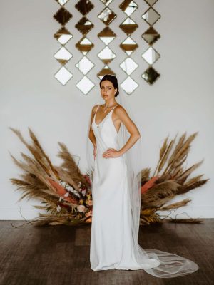 Bianca – single layer chapel length veil with scattered diamantes