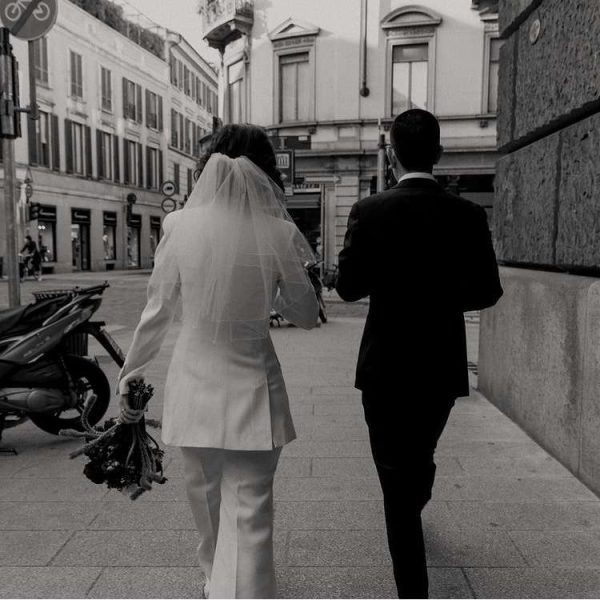 Charlie veil on real bride Natalia in Milano 1