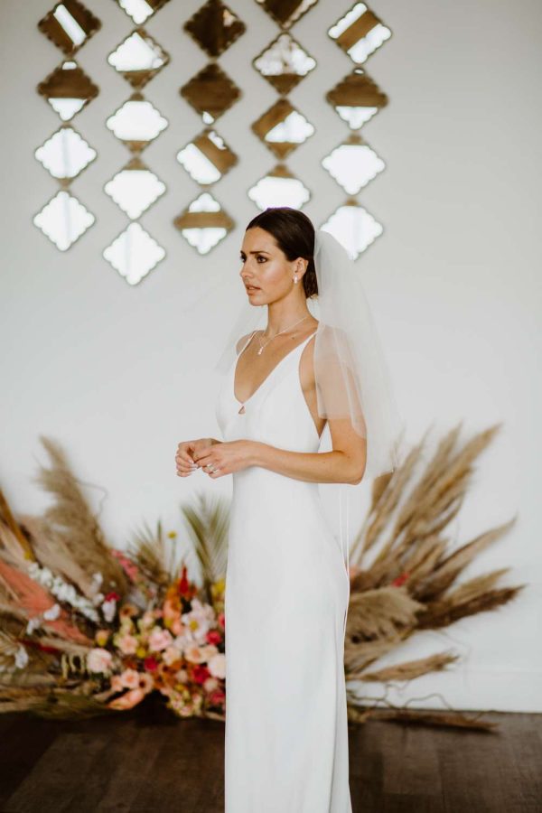 Priscilla - 1960's inspired short bouffant wedding veil with a cut edge