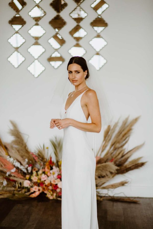 Priscilla - 1960's inspired short bouffant wedding veil with a cut edge