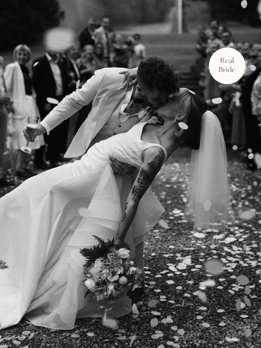 priscilla veil on real bride