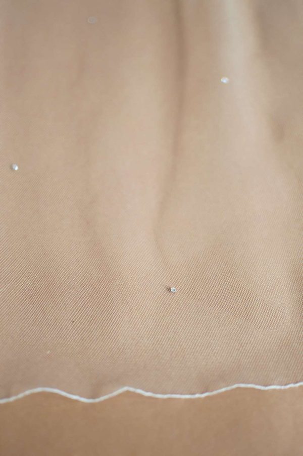 Beatrice diamante beaded veil closeup