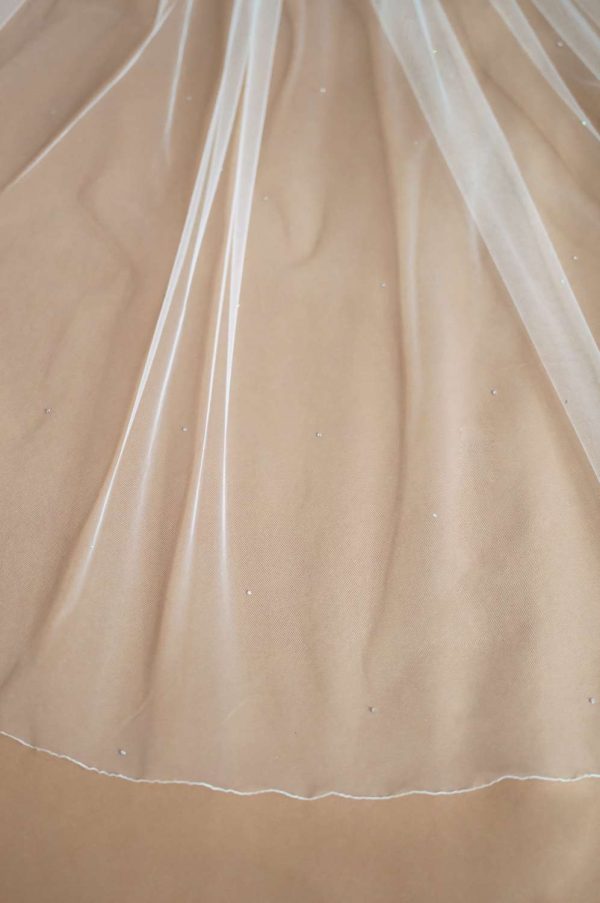 Beatrice diamante beaded veil closeup