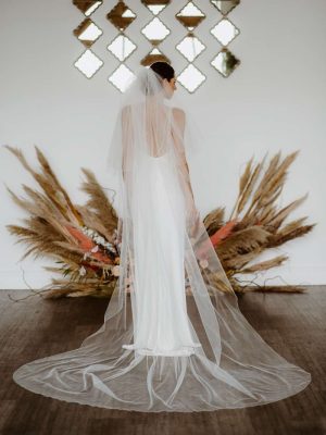 Lottie - two layer cathedral length veil with scattered diamantes