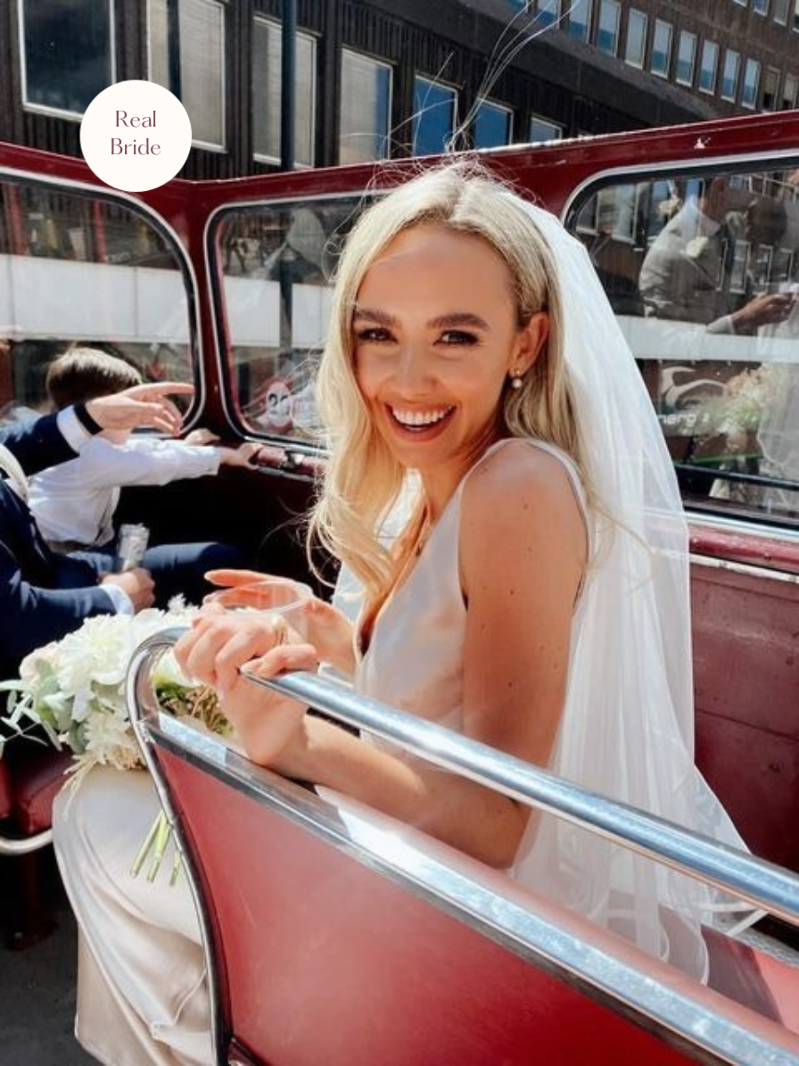 Riannah veil on real bride