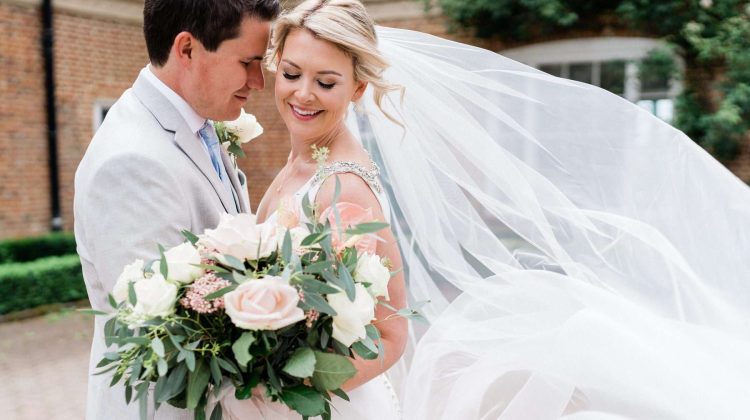 An Ivory Crystal Edged Veil for Our Gorgeous Real Bride Roh