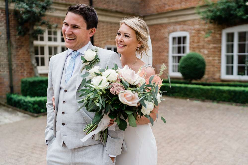 ivory crystal edged veil on real bride Roh