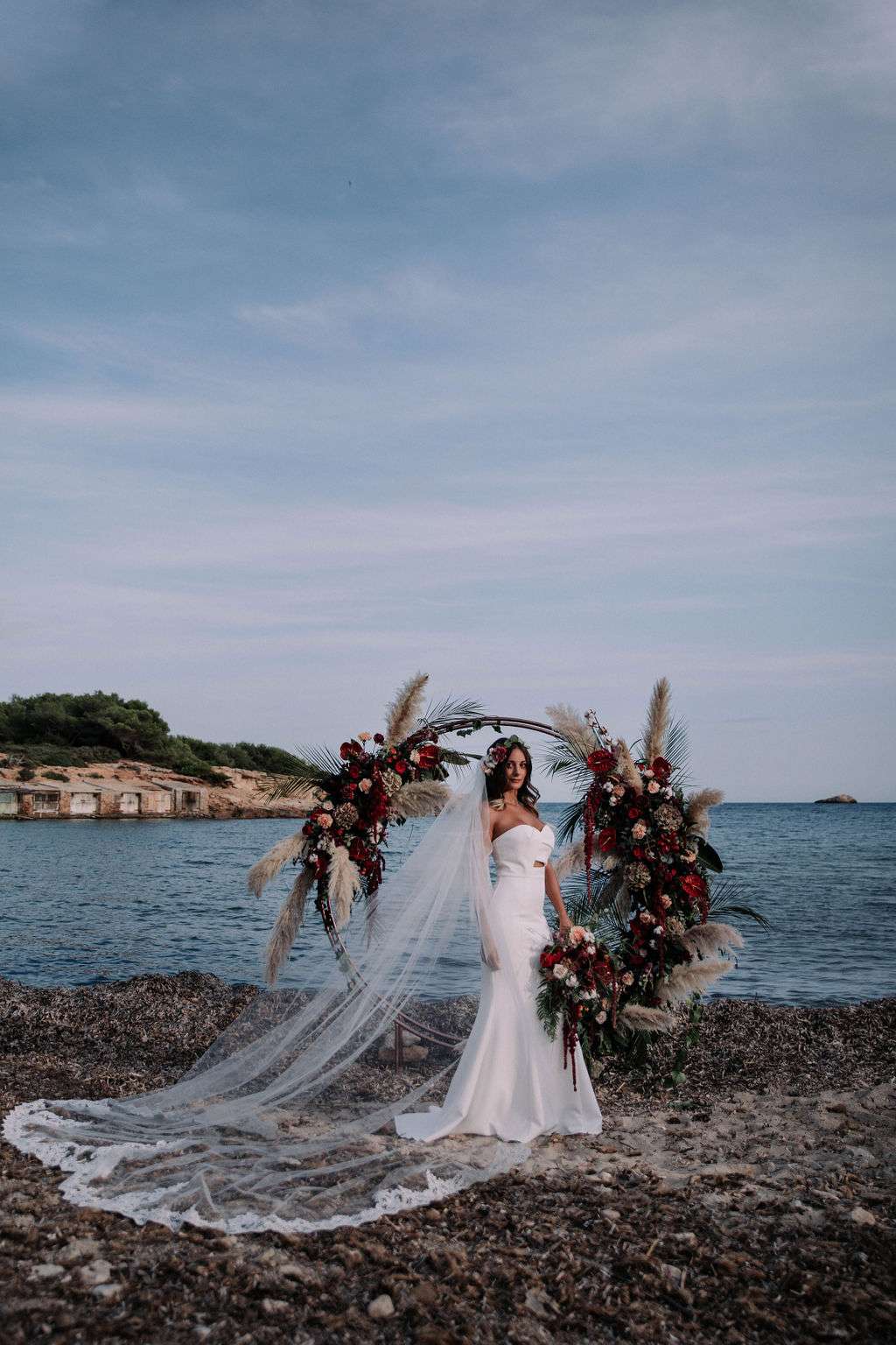 cathedral veil, gay wedding