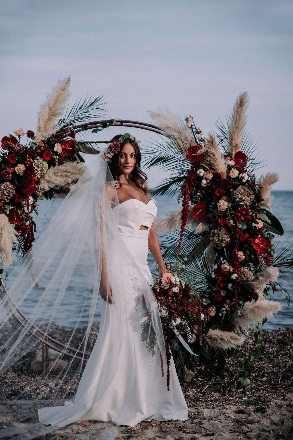 cathedral veil, lesbian wedding
