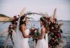 Gay destination wedding, two brides, lesbian, veil, Ibiza
