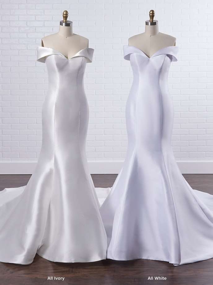 white versus ivory dresses by maggie sottero