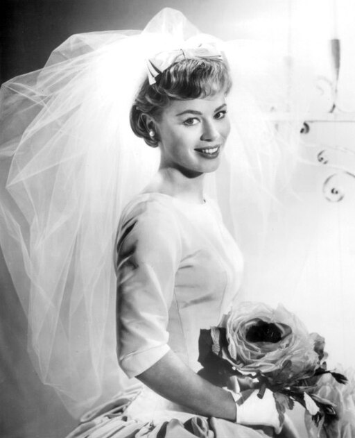 1960s bride in wedding veil