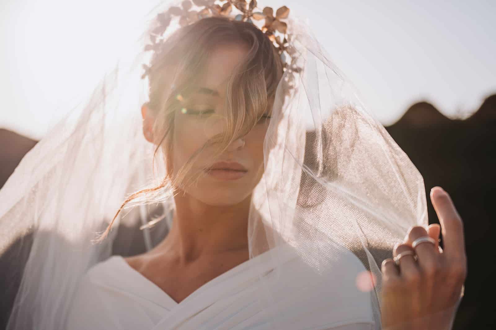 A Brief History of The Wedding Veil Shop - Established 2005! 1 Close up of bride in wedding veil