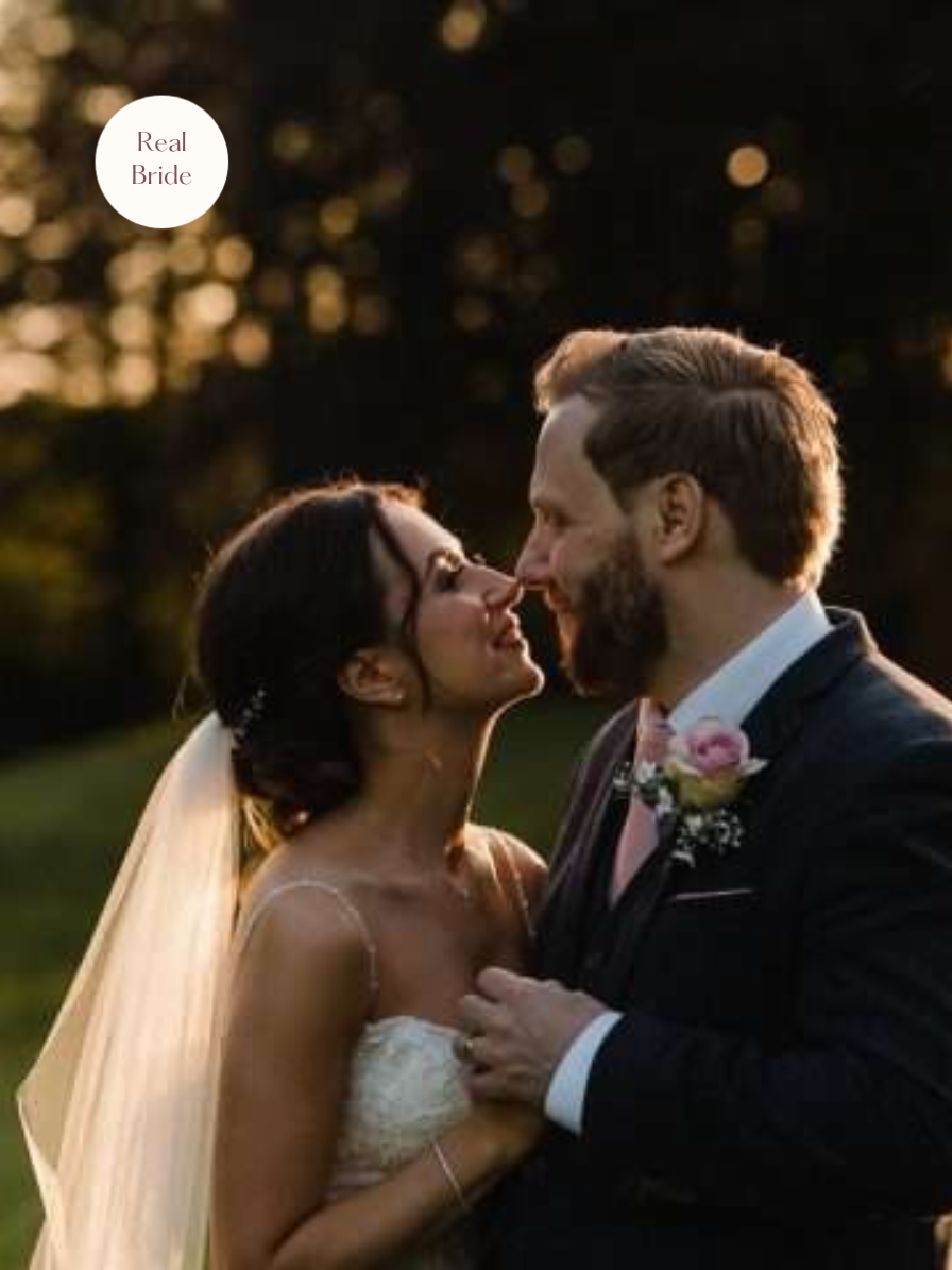 Lauren veil on real bride