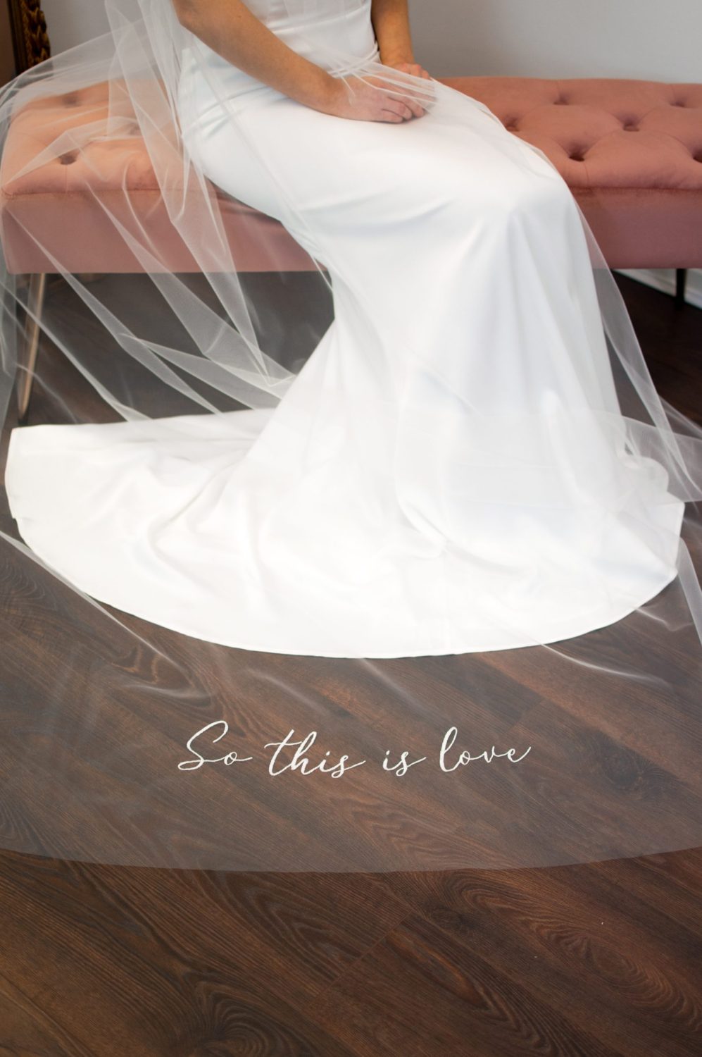 Embroidered Veil in Elegant font