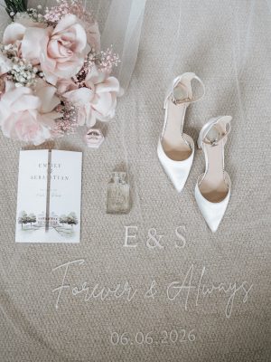 Custom Veil Embroidery Add-on - Personalise Your Veil with Words