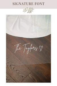 Signature font Veil Embroidery