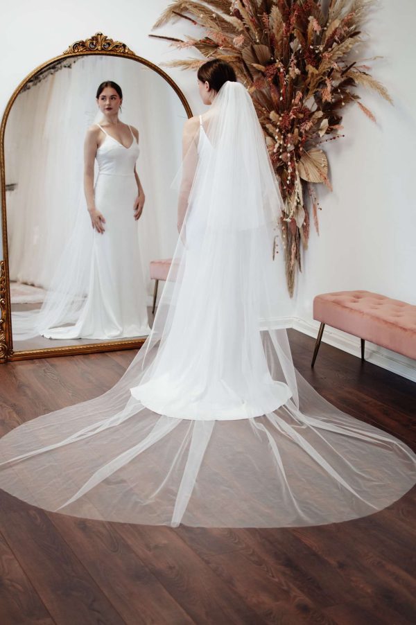 Anastasia Classic Two Tier Cathedral Veil scaled