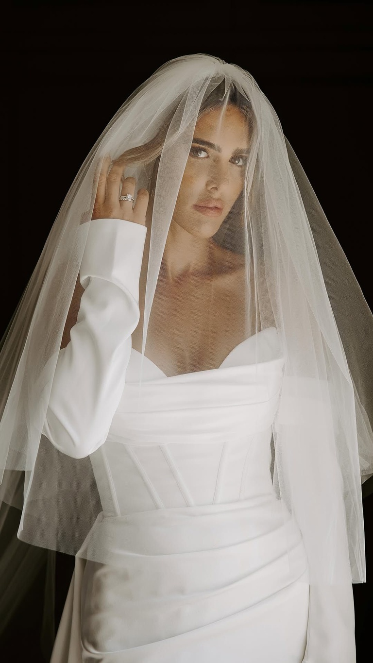 Anastasia veil on real bride