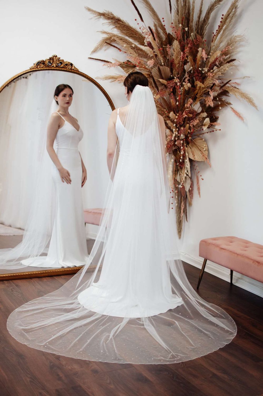 Celeste – Chapel Length Veil with Cascading Diamantes