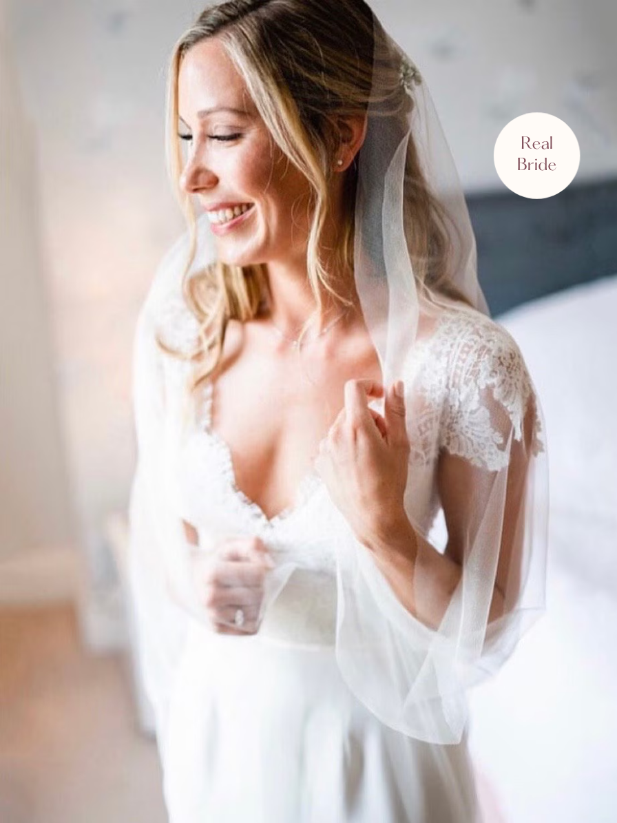 Sia - One Layer Chapel Length Barely There Veil in Silk Effect Tulle 13 sia real bride
