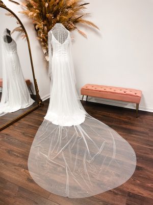 Evangeline - Cathedral Wedding Veil with Pearls