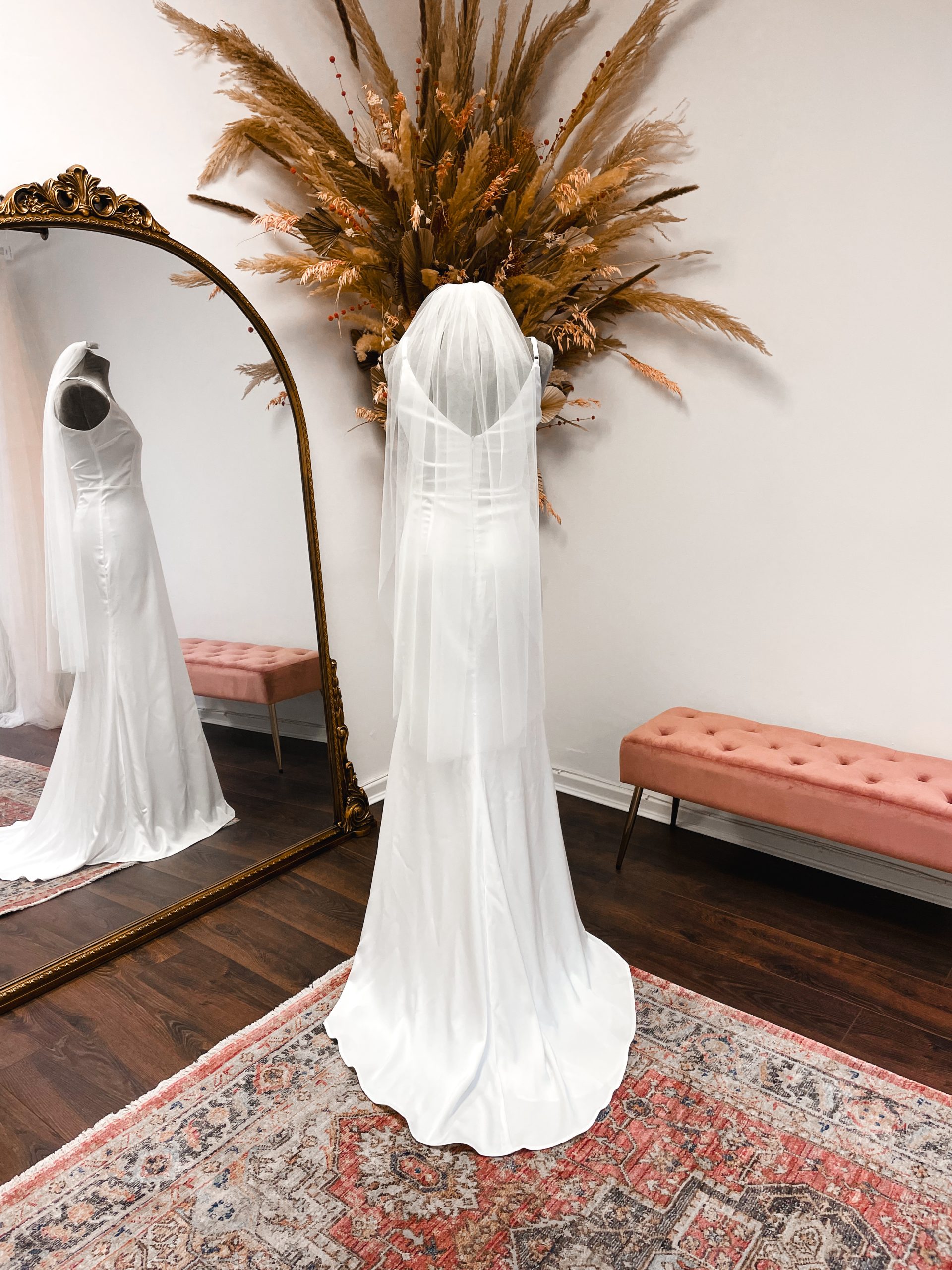 SALE! Tara – Slim Width Fingertip Length One Layer Veil with Cut Edge 7 Tara – Slim Width Fingertip Length One Layer Veil with Cut Edge