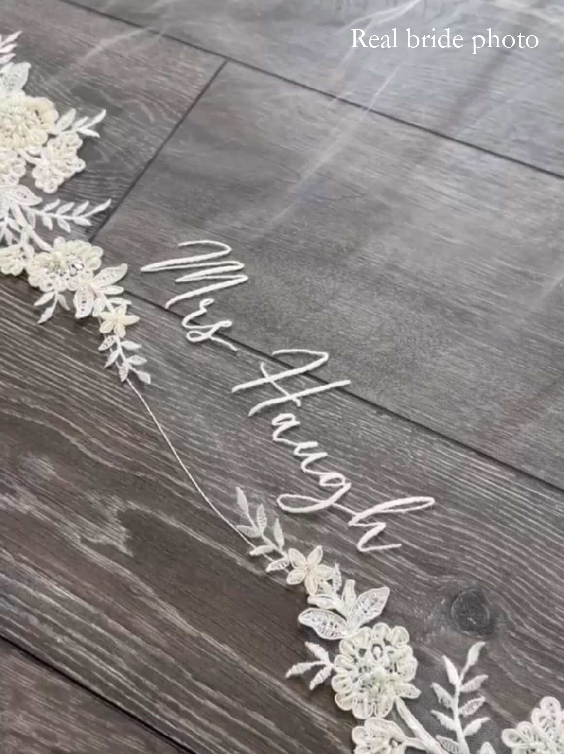 DIY example elegant veil embroidery