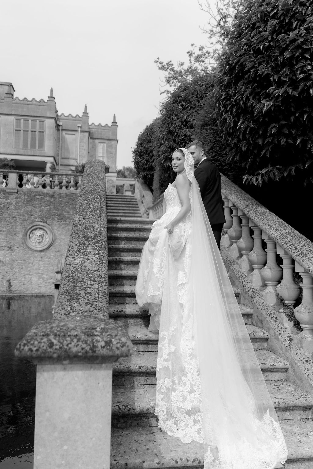 Olympia – Cathedral Length Mantilla Veil with Lace Trim 33 Olympia – Cathedral Length Mantilla Veil with Lace Trim - Image 17
