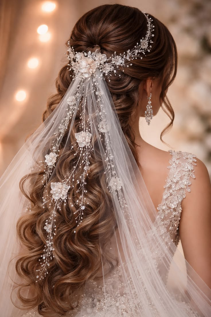 AI bride with unrealistic hair and accessories AI bride with unrealistic hair and accessories